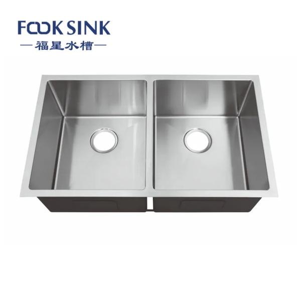 High Quality Under mount Rectangular Double Bowls Stainless Steel Sinks Kitchen Sinks