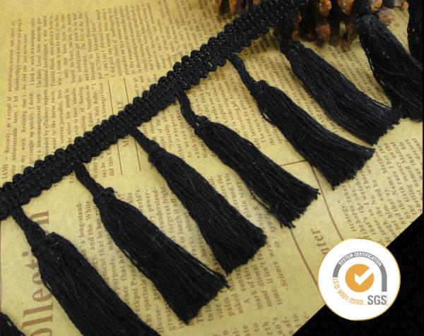 Tassel Fringe Trim Fabric Fringe for Lampshade Lamp Costume Pillow Curtains Home Decor, 100% cotton lace fabric pom pom