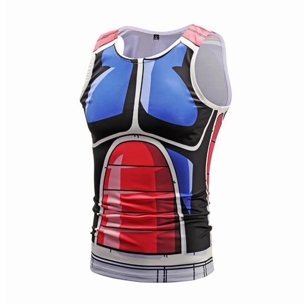 Colorful Cartoon Sleeveless Custom Anime T Shirts Sublimation Printing