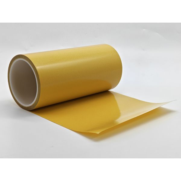High Adhesion Yellow PET Double-Sided Tape Die-Cut Friendly for Electrical Metal Plastic Bonding