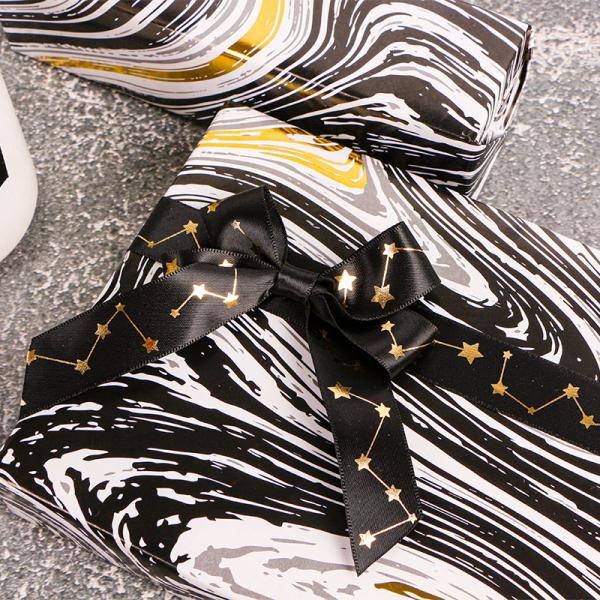 Christmas Box Decoration Black Wrapping Paper Roll with Wood Pulp and Party Packaging