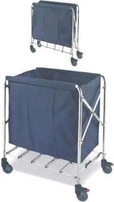 Foldable laundry Linen Trolley For Hotel Stainless steel tube