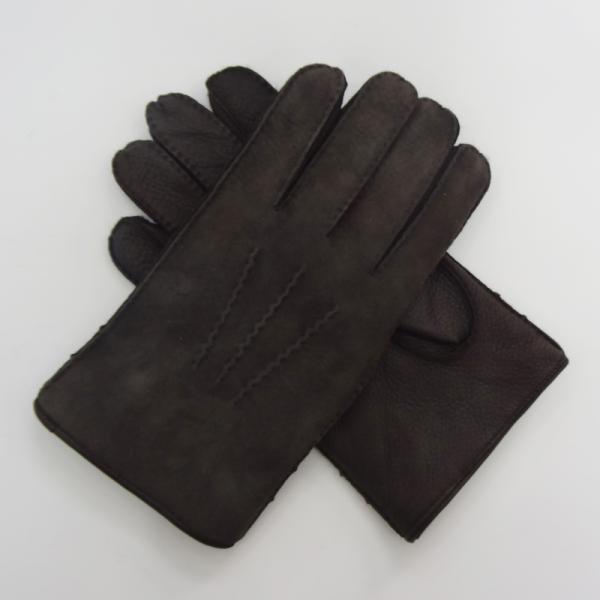 Original cheap Australia sheepskin with deer leather mens winter gloves