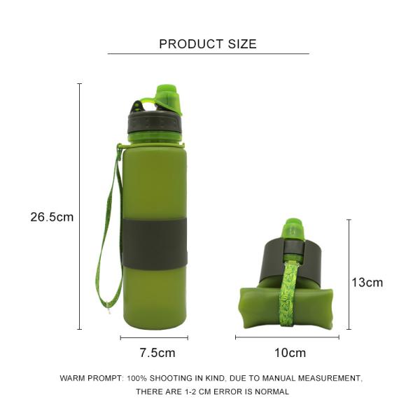 650ML Odorless Leak Proof Silicone Folding Bottle
