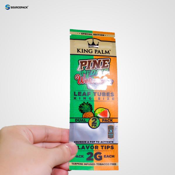 Customizable Flat Cigar Packaging Bags Laminated Plastic Sachet