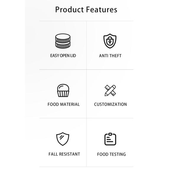 Пластиковая ведра 1L 2L Круглый прозрачный контейнер для крема чай печать Пакет поставленный образец