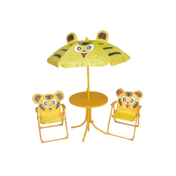 garden four set kid's folding beach chair with umbrella