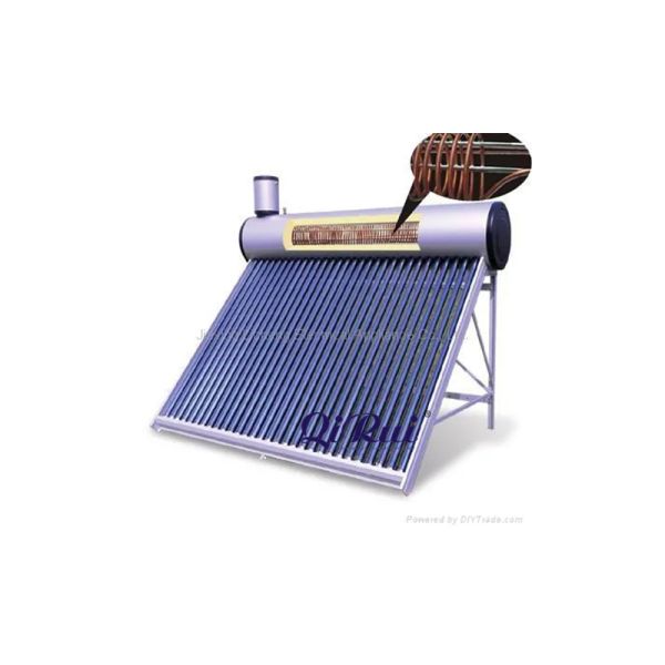 Best Home Integrated Vacuum Tube Coil Solar Water System All Stainless Steel Pressurized Solar Hot Water Heating Heater with Copper Pipe