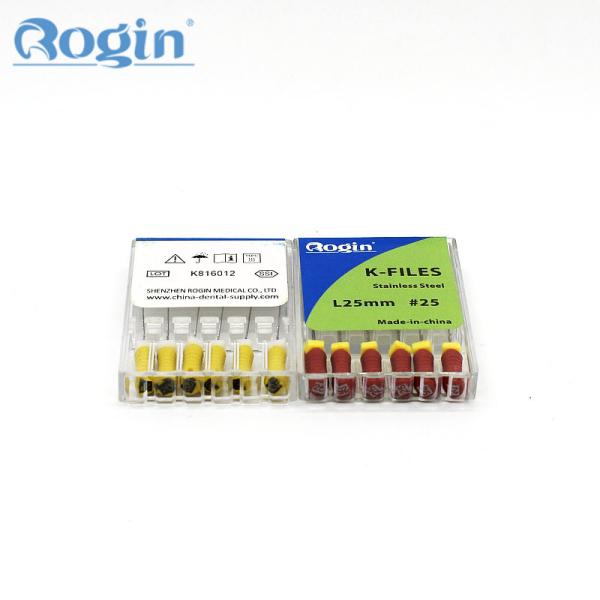 Dental Endo Files K H Stianless Steel / NITI  With CE / ISO / FDA Certificate For Hand Use