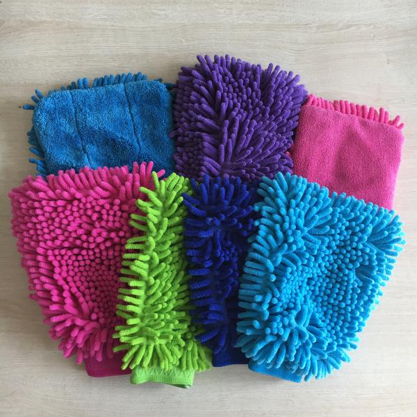 House keeping  washing absorb mitt 100% polyester microfiber mitt gloves
