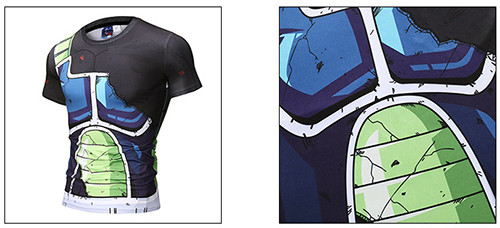 93.2% Polyester Custom Anime T Shirts Saiyan Bardock Cosplay For Adult