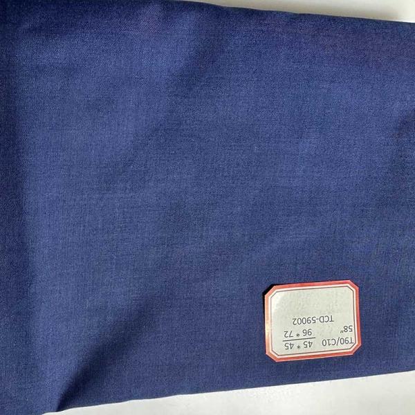 90% Polyester 10% Cotton TC Fabric For Garment Lining 96x72 58/59 Inch