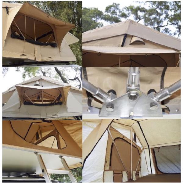 Шатер крыши бежевого 3 холста хлопка шатра 143X310X126CM крыши человека автоматический