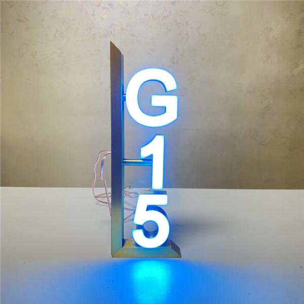 Номерные знаки DC12V двери гостиницы знака числа дома зеркала золота