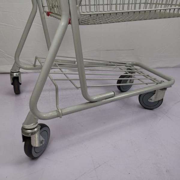 American Style Foldable Steel Shopping Cart Supermarket Basket Trolley CE Certificate
