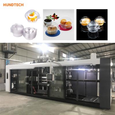 Estação doce 25Cycles/min de Thermoforming da máquina da cartonagem do alimento do quadrado do ANIMAL DE ESTIMAÇÃO