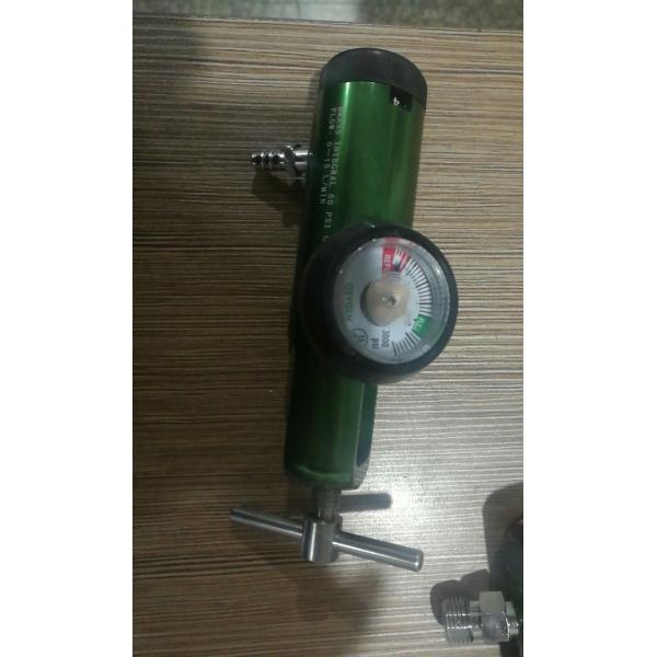 Oxygen Aluminum Cylinder Regulator, Green Anodized Aluminum, 0-8 Lpm 870 Cga