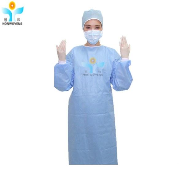 SSMMS Blue Reinforced Surgical Gown 35gsm Used In Operational Room For Doctors