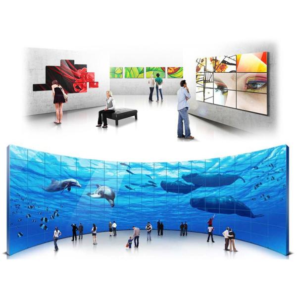 High Brightness 55 Inch Video Wall Screens , Shopping Mall Thin Bezel Panel For Video Wall