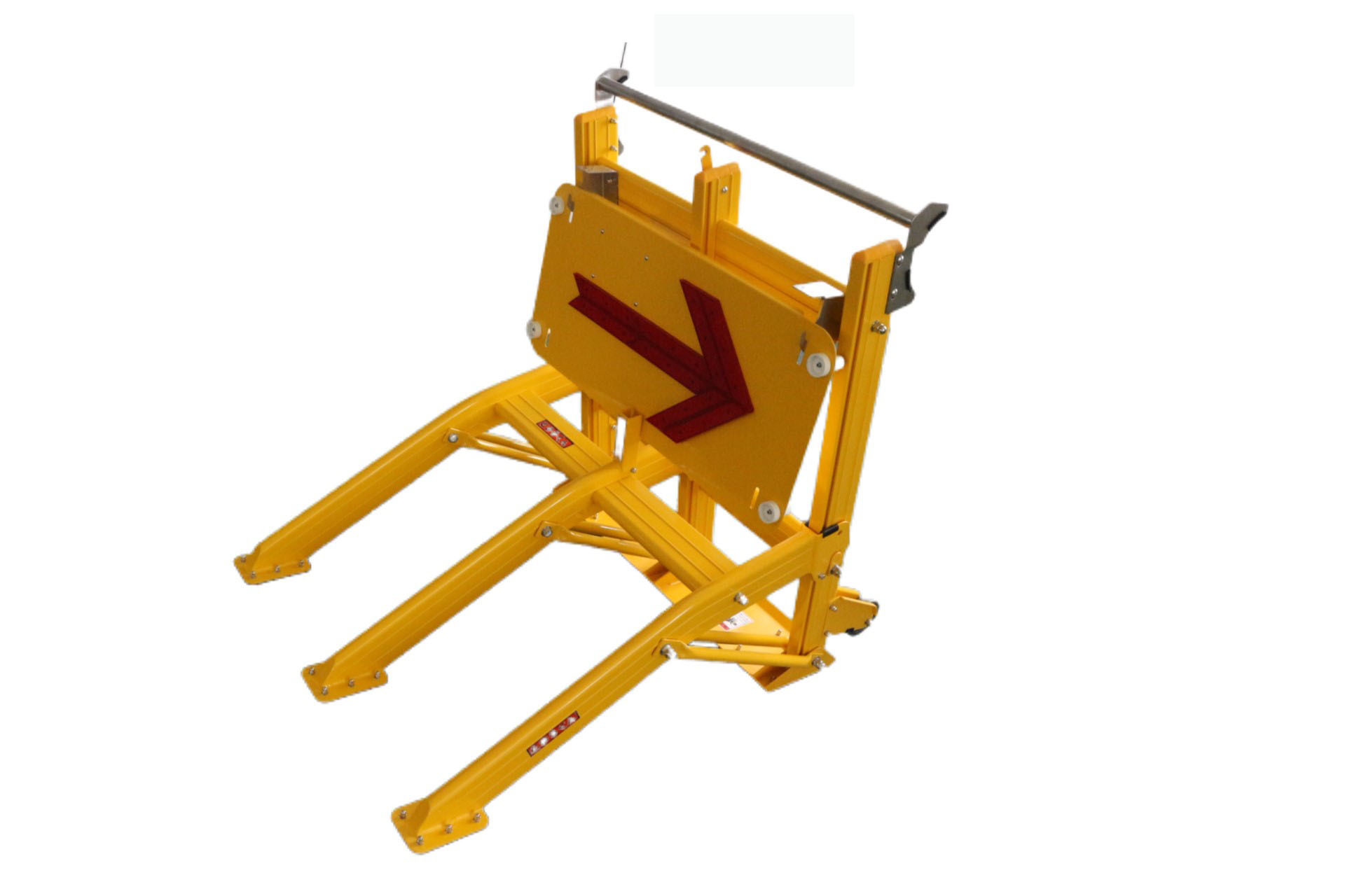 Lightweight Foldable Vehicle Stopper with LED Option for Road Work Safety