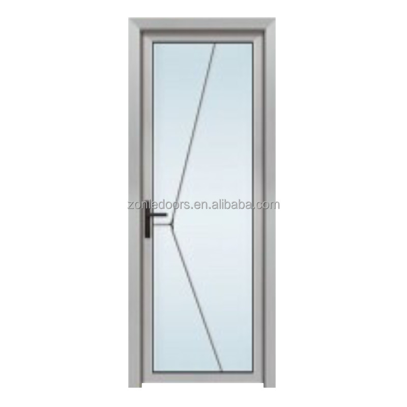 Modern Aluminum Frame Interior Swing Tempered Glass Bathroom Shower Door