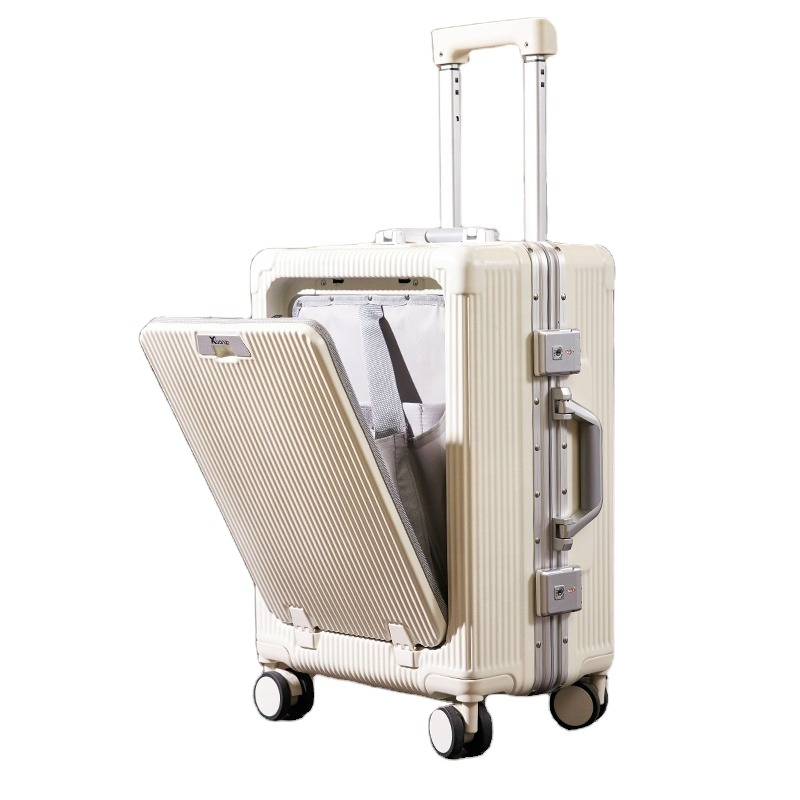 High Quality Luxury Large TSA-Approved Suitcase with Type-C USB Charging Port Durable Lightweight Luggage with Locks
