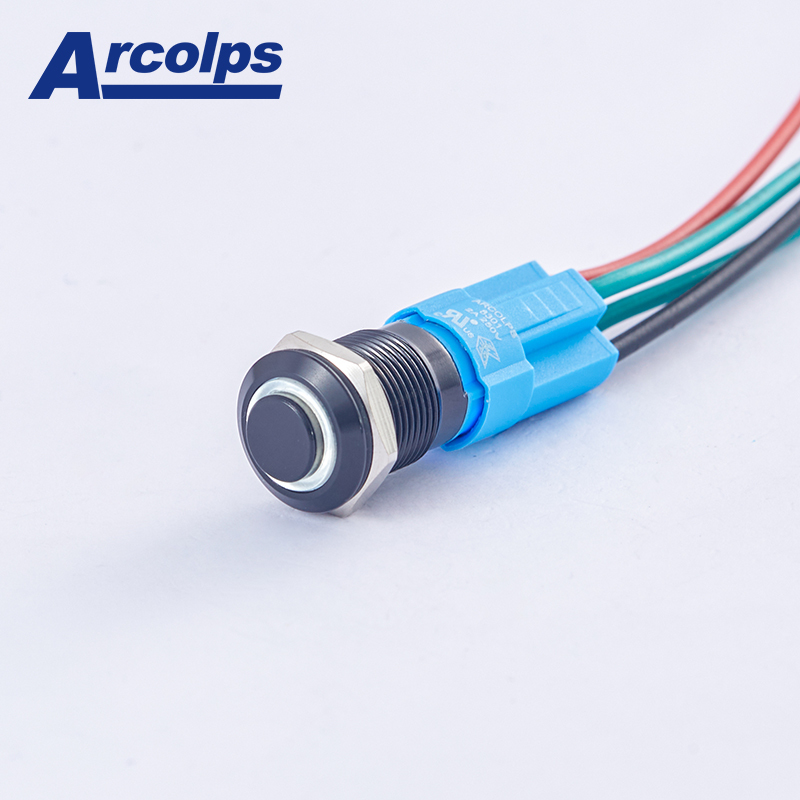 IP66 3A 12mm Metal Push Button Switch High Temperature Push Button Switch