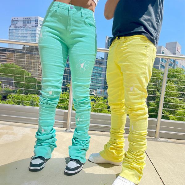 Hommes sur mesure Coureurs à jambes larges Flargy Baggy Empilé surdimensionné Sweatwear Streetwear Hommes Casual Sweat Track Pantalon Pantalon pour hommes