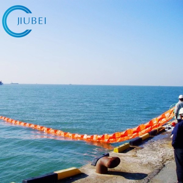 Orange PVC and Rubber Solid Float Oil Containment Boom for Marine Oil Spill Response