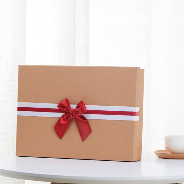 Festival Rigid Paper Gift Box With Bowknot For Women'S Lingerie Underwear