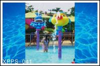 L'équipement coloré adapté aux besoins du client de parc de jet de carpe pour des enfants/enfants arrosent le terrain de jeu