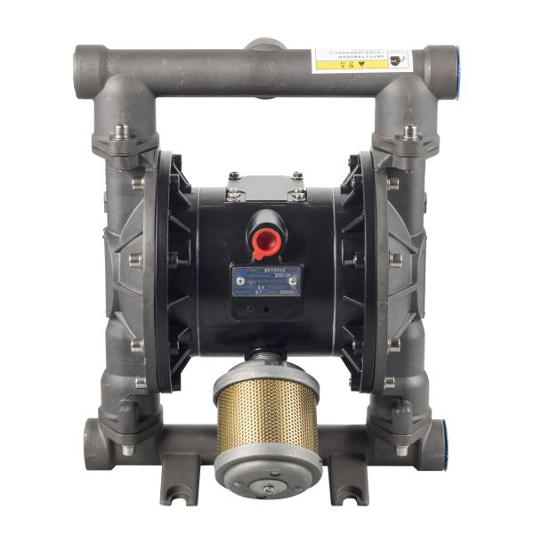 1 Aluminum Air-Powered Diaphragm Pump with 120psi Max Pressure and 40gpm Flow for Wastewater Treatment