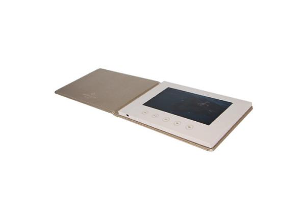 Presentation Gift LCD Video Business Cards With USB Cable Rechargeable Battery
