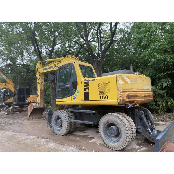 Compact Japan Used Komatsu Excavator PC150W-6 Used Wheel Excavator