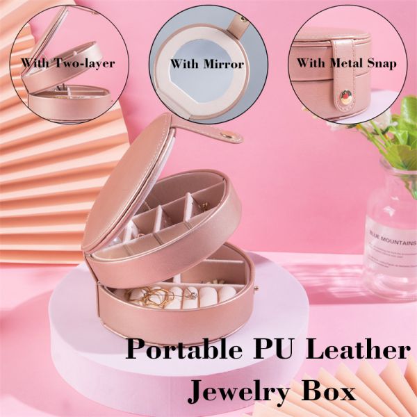 Free Sample Leather Jewelry Organizer Box For Ring Earring Necklace Bracelet Packaging