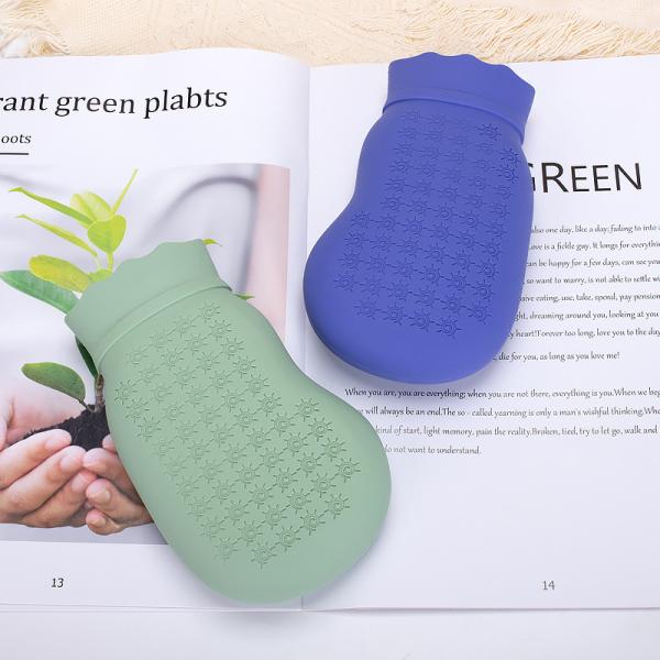 500 ml bouteille d'eau chaude imperméable en caoutchouc avec couvercle doux pour le lit menstruel chauffage chaud et froid thérapie muscles douleur au dos