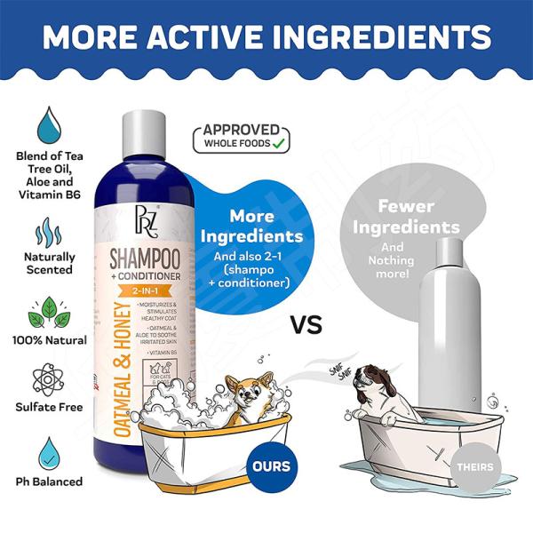 Oatmeal Honey Pet Care Shampoo Conditioner For Small Pets 16 Oz