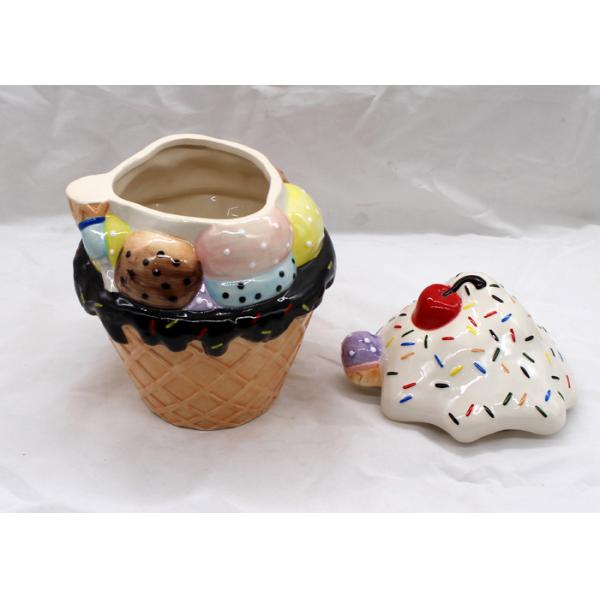 Fashionable Kitchen Storage Jars Ceramic , Ice Ceramic Tea Coffee Sugar Canisters