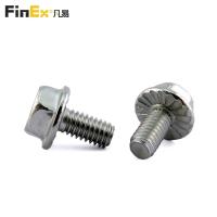 Boulon métrique à bride dentelée 8.8 M6 Boulon métallique à 12 points et écrous en acier inoxydable