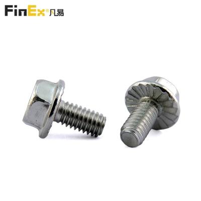 Metric Serrated Flange Bolt 8.8 M6 Metal Bolt With 12 Point And Stainless Steel Hex Nut