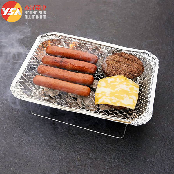 Алюминиевый барбекю гриль одноразовые гриль плиты Металлическая сетка Алюминиевая стойка