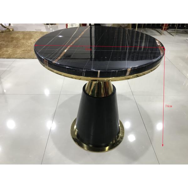 Modern Minimalist 70cm Stainless Steel Marble Coffee Table