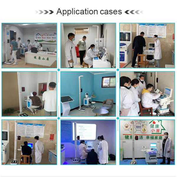 Medical Health Screening Kiosk for Hospitals Customizable White Body Analyse Machine