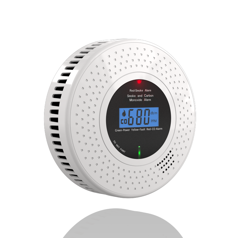 4.5V Smoke Carbon Monoxide Detectors White Lithium Battery Smoke Alarm With Photoelectric Sensor