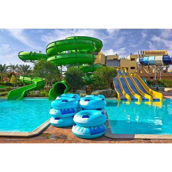 Скольжение бассейна стеклоткани водных горок семьи курорта для аквапарк темы