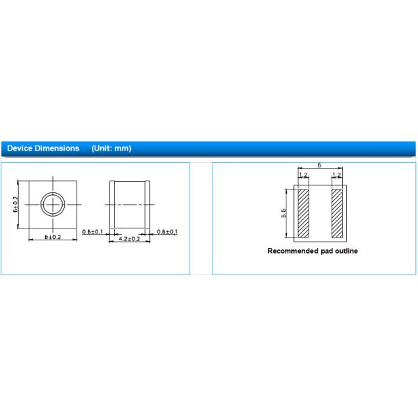 Non Radioactive GDT Tube 5KA SC2E5-600LSMD RoHS compliant
