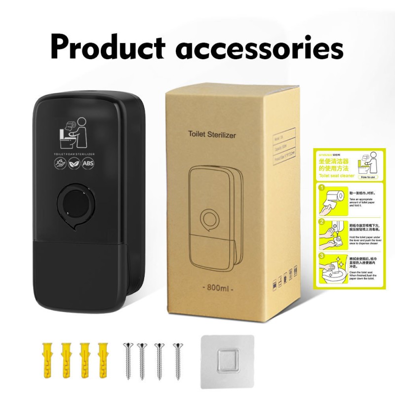 800ml Capacity Wall Mounted Toilet Sanitizer Dispenser For High Traffic Bathrooms
