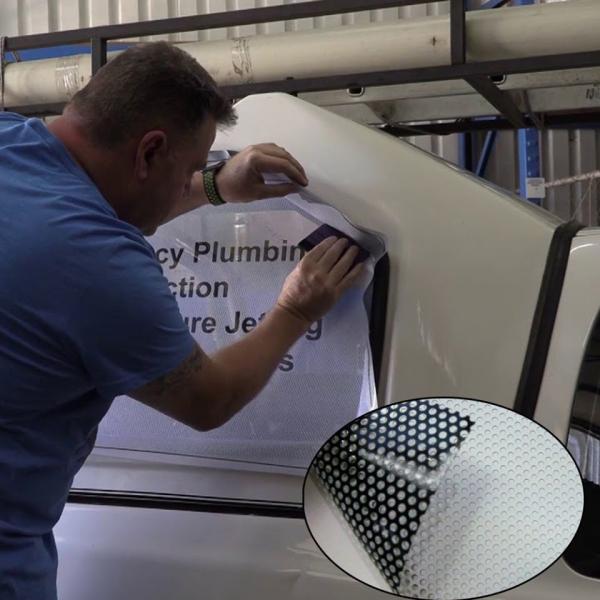 Цифров печатая пефорированный крен 120mic/140mic/160mic стикера винила окна