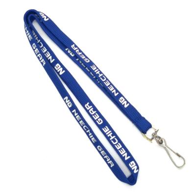 Blue Sports Whistle / Keys Tubular Lanyard Free Artwork Under Customer Logo