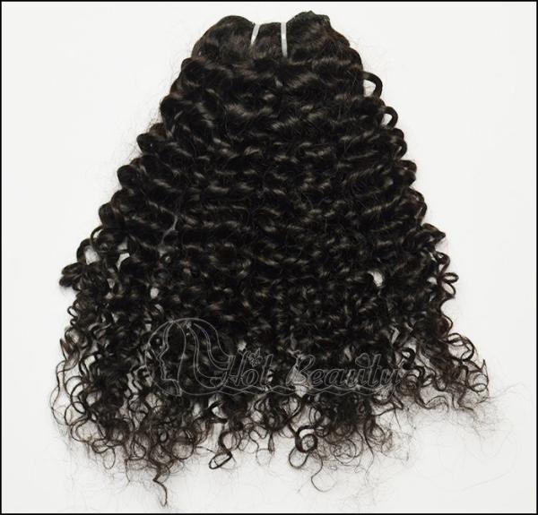 100g 5A Virgin Brazilian Hair Kinky Curly, No Shedding For Girl